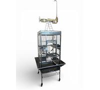 WUNDAPETS BUTTERMERE ANTIQUE BLACK MEDIUM BIRD PARROT CAGE ON WHEELS