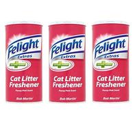 WUNDAPETS FELIGHT 3 X 300ML CAT LITTER FRESHNER TUB PEONY PINK SCENT ANTIBACTERIAL