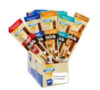 WUNDAPETS GOOD BOY MIXED VARIETY SOFT MEATY DOG STICKS CHEWY TREATS 5 FLAVOURS, CASE OF 50