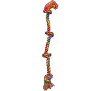 WUNDAPETS HEM & BOO LARGE EXTREME ROPE 4 KNOTS HEAVY DUTY DOG PUPPY KNOTTED ROPE TOYS BRIGHT COLOURS 120CM