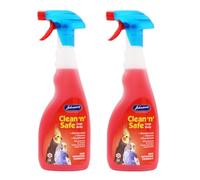WUNDAPETS JOHNSON'S VETERINARY CLEAN N SAFE CAGE BIRD BUDGIE PARROT DISINFECTANT CLEANER 500ML, 2 PACK