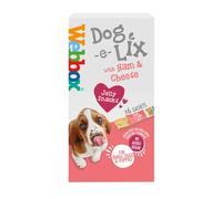 WUNDAPETS WEBBOX DOG-E-LIX WITH HAM & CHEESE TASTY JELLY SNACK DOG TREATS 90G 6 SACHETS