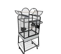 WUNDAPETS WINDSOR SMALL MEDIUM PARROT BIRD CAGE QUALITY ANTIQUE BLACK ON WHEELS