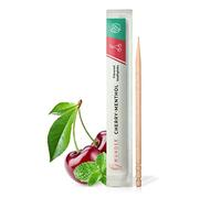 Wunder Cherry Menthol Flavoured Toothpicks, 100 Individually Wrapped | Individually packaged - intense taste - fresh breath - against nail chewing - alternative to chewing gum - sugar free