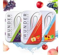 Wunder Flavoured Toothpicks - Juicy Pack - 3 x 100 Flavor Tooth Picks in Metal Tins - Long-Lasting Flavour - Fresh Breath - Helps Reduce Nail-Biting - Supports Smoke-Free Moments - Sugar-Free