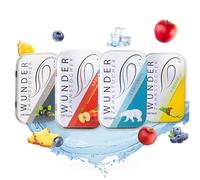 Wunder Flavoured Toothpicks - Starter Pack - 4 x 100 Flavor Tooth Picks in Metal Tins - Long-Lasting Flavour - Fresh Breath - Helps Reduce Nail-Biting - Supports Smoke-Free Moments - Sugar-Free