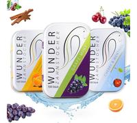 Wunder Flavoured toothpicks - Tasty Pack - 3 x 100 Flavour toothpicks in Metal Boxes - Long-Lasting Flavour - Fresh Breath - Sugar-Free
