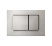 Wunderbad Brushed Stainless Steel Push Plate Compatible with Geberit Duofix Sigma/Delta/Basic Actuator Plate for 2 Flow Rinses (Brushed Stainless Steel)