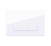 Wunderbad Push Plate Compatible with Geberit Duofix Sigma/Delta/Basic, Actuator Plate for 2 Flush (Alpine White Glossy = Cool White)