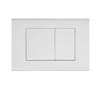 Wunderbad Push Plate Compatible with Geberit Duofix Sigma/Delta/Basic Actuator Plate for 2 Flushes (Matte White)