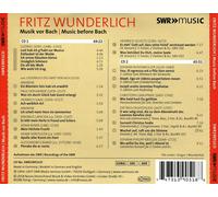 WUNDERLICH - MUSIC BEFORE BACH (2 CD) NEW CD