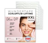 WUNDERTAPE Slip-on Eyelids Stripes for Eyelid Lifting without Surgery (Waterproof, Invisible, 24-Hour Hold, Eyelid Tape) Eyelid Stripes Invisible (144 x XXL)