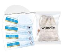 Wundle Bundle Soap Saver Exfoliating Pouch with 4 x Dove's Moisturising Soap Bars (Gentle Exfoliating)