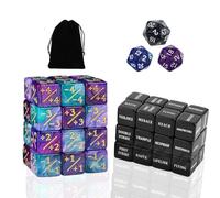 Wuneiox 52pcs MTG Dice Counters Set, Keywords Life +1/-1 Counters Commander Buff Tokens with D6 & D20 Dice MTG TCG & Card Game Accessories, Magic the Gathering Dice, with Storage Bag