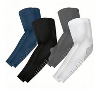 Wuneiox Arm Sleeves, UPF 50+ Cooling Arm Compression Sleeve for Women Men, Sun Protection UV Blocking Arm Protection Sleeves, 4 Pairs Arm Sleeve for Golf Baseball Football Running Cycling Driving