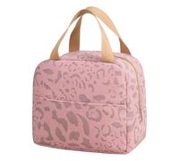 Wuneiox Lunch Bag, with Front Pocket, Pink Ink Ladies Lunch Bag, Large Capacity for Work School Outdoor, Reusable Leakproof Thermal Cooler Bags, Picnic Travel Beach Gifts for Women Her Wife