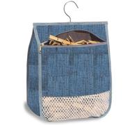 Wuneiox Peg Bag with Zipper, Large Peg Basket for Washing Line, Hanger Hook for Hanging, Durable peg Basket, 360° Rotation, Multi-Use Clothes Pegs Bag for Laundry & Outdoor Clothesline, 11.8x9 in