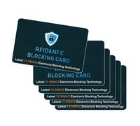 Wuneiox RFID Blocking Card, 6 pcs, Anti-Theft Contactless Card Blockers, Debit & Credit Card Shields, Blue Force Field Max Protection, Secure Your Cards from Unauthorized Scans