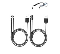 WUNIAK Charging Cable for EarlySincere 2025 AI Translation Smart Glasses, Magnetic USB Flexible One to Two Double-Ended Charging Cable Accessories,(2 Pack)
