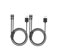 WUNIAK Charging Cable for Four Oaks Outlet Smart Glasses, Magnetic USB Flexible One to Two Double-Ended Charging Cable Accessories,(2 Pack)