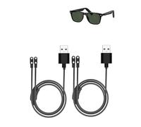 WUNIAK Charging Cable for GetD Bluetooth Sunglasses for Men/Women, AI Translator Powered, Magnetic USB Charging Cable USB Flexible Charger Cord Cable Accessories for celpack，（2 Pack）
