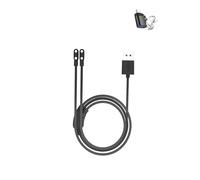 WUNIAK Charging Cable for ITHUGE AI Smart Glasses, Magnetic USB Flexible One to Two Double-Ended Charging Cable Accessories with USB-C to USB Adapter(with Lanyard),(1 Pack)