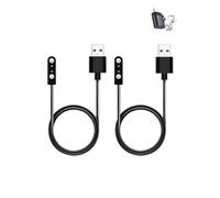 WUNIAK Charging Cable for TICTIKY KR05 Kids Fitness Tracker Watch, Magnetic USB Flexible Charging Cable Accessories for TICTIKY KR05 with USB-C to USB Adapter(with Lanyard),(2 Pack)