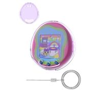 WUNIAK For Tamagotchi Uni Case Cover, Design Kid Friendly PC Protective Portable Scratch Shock Resistant Shell with Lanyard,Transparent Purple.