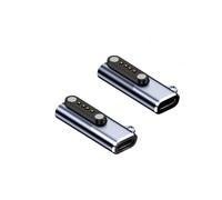 WUNIAK Magnetic Type-C Charger Adapter 7.62mm 4-Pin Universal Magnetic USB-C Charging Converter for Bone Conduction Headphones, Smartbands, Smartwatches & Voice Recorders,(2 Pack)