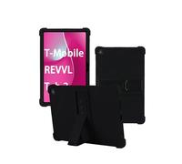 WUNIAK New Case for T-Mobile REVVL Tab 2 2025 Tablet 10 inch Android 14 Tablets,Shock Proof Lightweight Stand Rubber Shell Protective Cover,Kids Friendly Soft Silicone Adjustable Stand Cover,Black