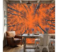 WunM Studio 3D Self Adhesive Wall Mural dead tree branches Tree branches, forest, sky Not Peel and Stick Wallpaper Non Woven Fabric Wall Decor for Bedroom Living Room,350x256cm,（Non-self-Adhesive）