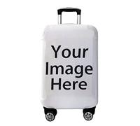 WunM Studio CE Customize Your Image/Name/Logo Luggage Cover Travel Accessories Realistic Black Vintage Camera Jacket - Trunk Case Apply To 18-32 Inch Suitcase Elastic Protective Covers,Custom Photo,S