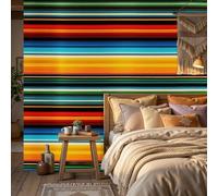 WunM Studio Large Wall Mural Wallpaper Colorful Striped Pattern Simple Geometry Paste the Wall Non Self Adhesive for Living Room Bedroom Office Decor,368x254cm,（Non-self-Adhesive）