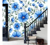 WunM Studio Large Wall Mural Wallpaper Fresh and elegant flowers flower branch Paste the Wall Non Self Adhesive for Living Room Bedroom Office Decor,350x256cm 1,（Non-self-Adhesive）