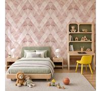 WunM Studio Marble Pattern Print Geometric Stripes Photo Mural Nature Wallpaper Wall Covering of Modern Painting with White Wall Art Home Office Decoration,Non Self Adhesive,400x280cm