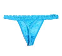 WunM Studio Sexy Lace Custom Name Thong Panties DIY Crystal Letters Underwear Womens Personalized Bikini G String Body Jewelry Christmas Girlfriend Birthday Gift,Blue,One size