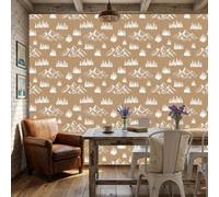 WunM Studio Snow Mountain Forest Wallpaper Mural Summer Home DIY Decoration White Mountains and Pine Trees Wallpaper for Bedroom TV Background Large Wall Murals Wall Paintings Art Deco,250x175cm