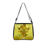 WunM Studio Van Gogh Art Print Shoulder Bag/Crossbody Coin Purse Key Case Women Handbag Oil Painting Sunflower Starr Night Canvas Crossbody Bags Girl Casual Satchel Gift,Sunflower,20CMX24CM