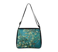 WunM Studio Van Gogh Art Print Shoulder Bag/Crossbody Coin Purse Key Case Women Handbag Oil Painting Sunflower Starr Night Canvas Crossbody Bags Girl Casual Satchel Gift,Apricot flower,25cmx30cm