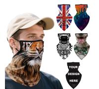 Wunnxikiee Personalised Uv Protection Face Mask Neck Gaiter With Ear Loops - Custom Unisex Balaclava Photo/Breathable Snood For Cycling,Running& Fishing Outdoor Activities,Personalised Gifts