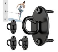 Wuno Shop 4 Pcs Wall Anchor for Resistance Bands, Gym Wall Anchor, Exercise Band Mount, Space Saving Workout Hooks for Home Fitness Workouts, Physical Therapy/Pilates