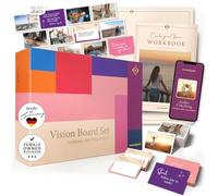 wunschzeit Vision Board Set | Manifestation, Mindfulness & Positive Thinking | Visualise the Life of Your Dreams | Gifts for Women, Best Friend, Sister, Girls' Night | Audio Instructions.