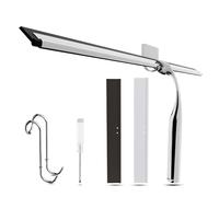 Wunset 40 cm Shower Squeegee, Large Silver Window Squeegee - 6 Pieces Set Including 2 Replacement Silicone Lips, Squeegee Shower Cleaner for Shower Doors and Various Smooth Surfaces (40 cm, Silver)