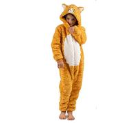 Wunsy Onesie for Boys or Girls Fluffy Ginger Cat with Tail -Animal Costumes AllinOnes in Kids Age Years 6-7 GINGER CAT