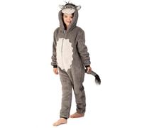 Wunsy Super Soft Fleece Donkey Onesie Nativity Costume All-in-One with Tail in Grey | Size: 5-6 Years Wunsy Grey 5-6 Years