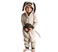 Wunsy Super Soft Fleece Pug Puppy Dog With Tail Onesie in Beige | Size: 2-3 Years Wunsy Beige 2-3 Years