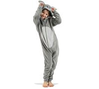 Wunsy Super Soft Fleece Rabbit Bunny Easter Onesie Playsuit with Tail & Hood in Grey | Size: 12-13 Years Wunsy Grey 12-13 Years