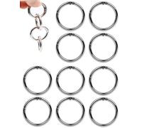 WUNZILO Pack of 10 Round Carabiners Round Carabiner 48 mm Large Round with Snap Hook Buckle Keychain-O Ring Lobster Clasp for Handbags, Keychains, Crafts