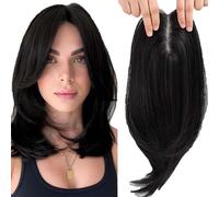 WUODHTW Clip in Hair Pieces for Women Hair Toppers for Women Real Human Hair Hair Toppers bangs hair clip Thinning Hair
