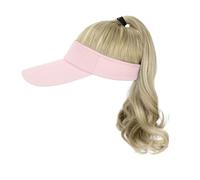 WUODHTW Hat Wig for Women Baseball Cap Wig with Curly Synthetic Hair Extensions Ponytail Cap wig Sun Hat with Hair